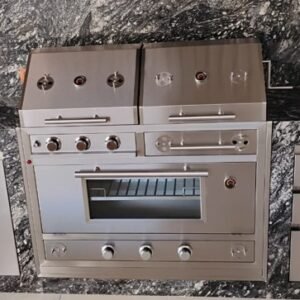 Asador Híbrido Gas y Carbón con Horno Ataúd