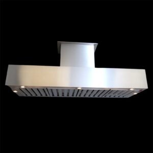 Campana doble a medida en acero inoxidable con filtros de laberinto y 2 extractores de 14 pulgadas, ideal para cocinas profesionales, fabricada por PROGRILL