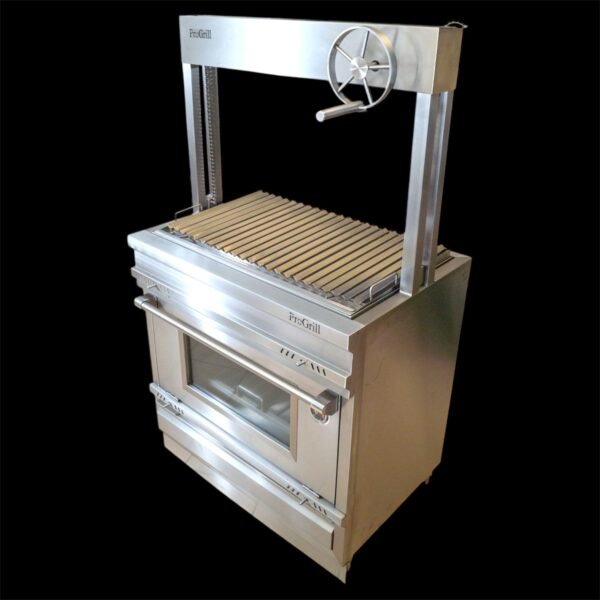 Asador a Carbón Tipo C con Horno Ataúd y Elevador de Volante - Image 2